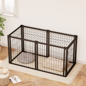 Dog Crate 47.2" Dog Kennel for Small Medium Dogs, Puppy Dog Playpen with Top, Pet Cage, Indoor, Black.47.2"L x 22"W x 24"H.